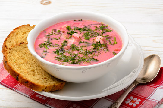 Cold beet soup - polish and russian cuisine.