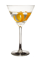 orange peel in martini
