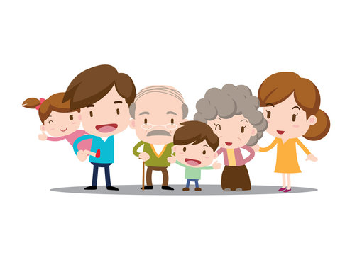 Family illustration _ three generations 