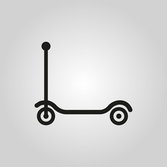 Kick scooter icon. design. Toy symbol. web. graphic. AI. app. logo. object. flat. image. sign. eps. art. picture - stock