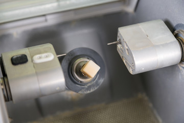 Dental implant in dentist's CEREC milling machine