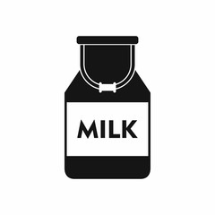 Milk can icon in simple style