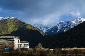 Yading village at Daocheng