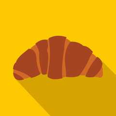 Croissant icon in flat style