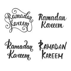 Collection of Ramadan Kareem modern calligraphy