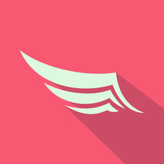 Wing icon in flat style