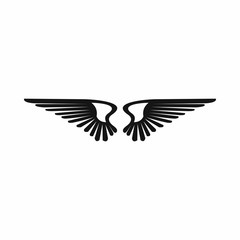 Wings icon in simple style