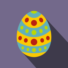 Easter egg icon, flat style