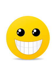 Modern yellow laughing happy smile