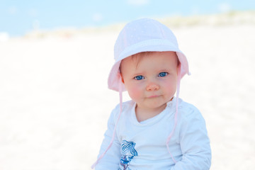baby girl beach