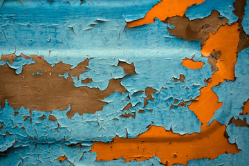 Rusty metal background with paint