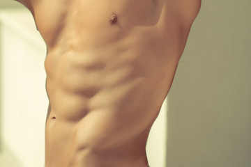 Fototapeta premium Male torso and side chest