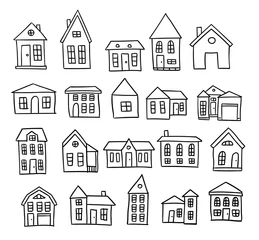 Hand drawn house vector set © shooarts