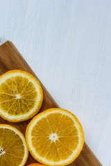 Orange fruit isolated on white background