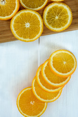Orange fruit isolated on white background