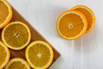Orange fruit isolated on white background