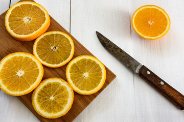 Orange fruit isolated on white background