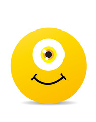 Modern yellow laughing happy smile