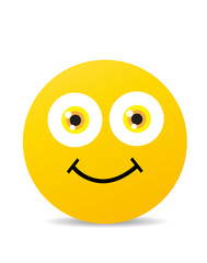 Modern yellow laughing happy smile