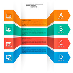 Abstract 3D Paper Infographics