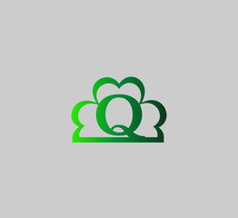 abstract Q logo template
