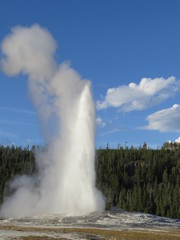 Old Faithful geyser in Yellowstone