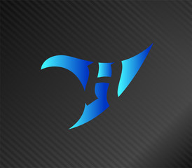 Abstract Letter h Icon
