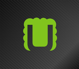 Fototapeta premium Letter u logo icon design template elements 