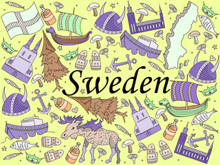 Sweden vector illustration