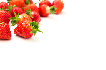 Strawberries isolated on white background