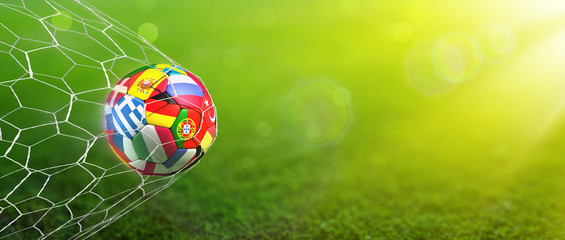 Obrazy na Szkle  Gol - Mistrzostwa Europy w Piłce Nożnej
