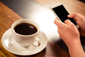 Woman using her smartphone