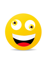 Modern yellow laughing happy smile