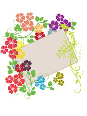 &eacute;tiquette floral