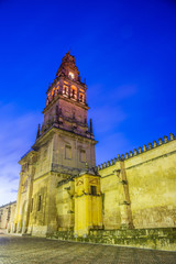 Fototapeta premium Traditional tower-bell architecture of mosque in Cordoba - Andalusia, Spain