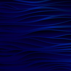 Blue texture. Wavy background. Interior wall decoration. Vector