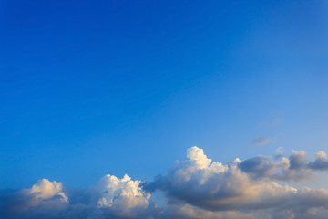 Fototapeta na wymiar clouds on clear blue sky