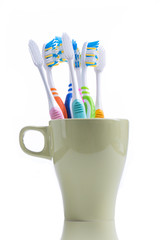 Colorful tooth brushes