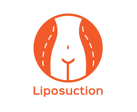 Liposuction Before And After Icon And Logo