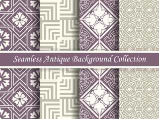 Antique seamless background collection_107