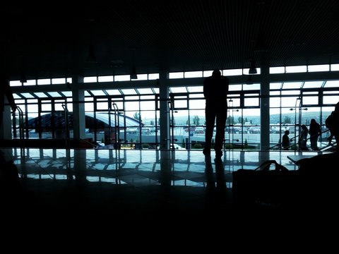 Waiting at the Chisinau International Airport