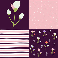 Set of floral pattern