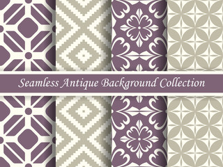 Antique seamless background collection_118