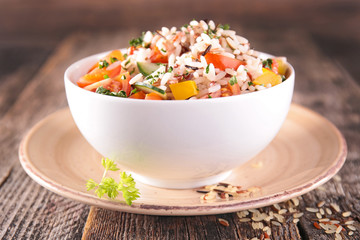 rice and vegetable