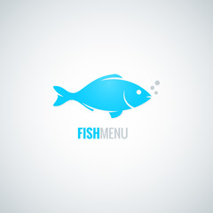fish logo design vector background