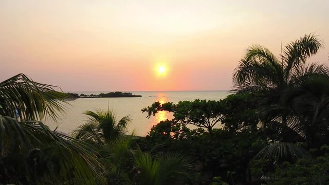 Sunset in Roatan Honduras