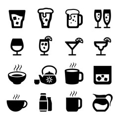 Drink icon set