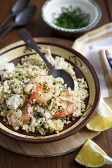 Quinoa and bulgur pilaf