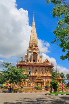 Beautiful ancient temple in Thailand on a sunny day