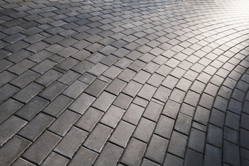 Turning walking lane, concrete cobblestone